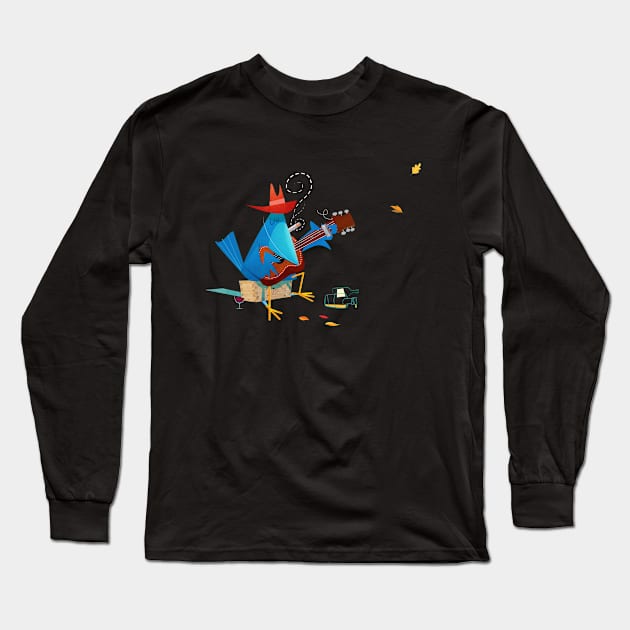 BlueBird Long Sleeve T-Shirt by sonofeastwood